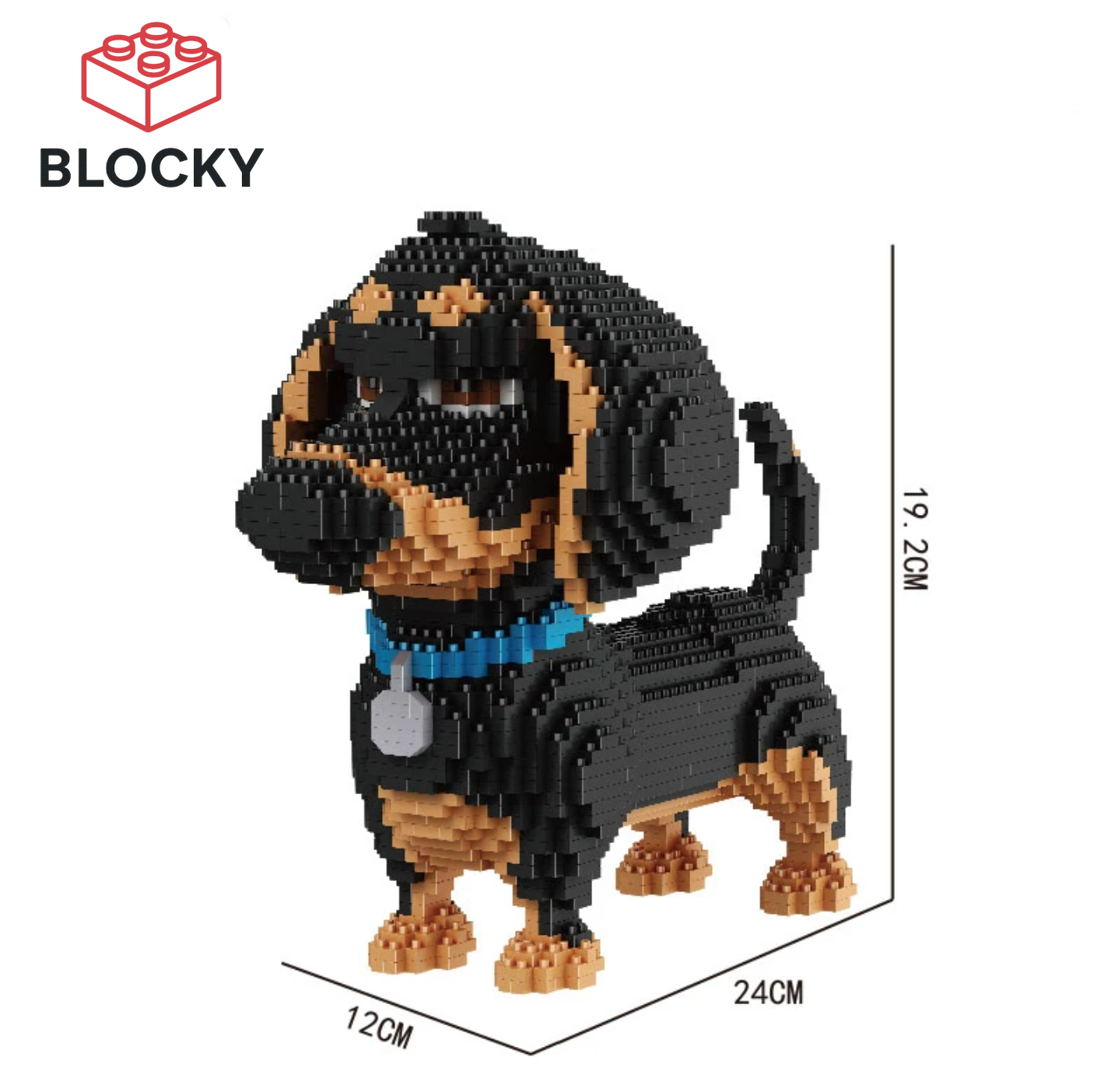 Perro Salchicha de Construcción - Blocky