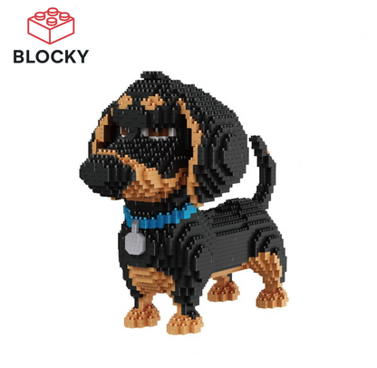 Perro Salchicha de Construcción - Blocky